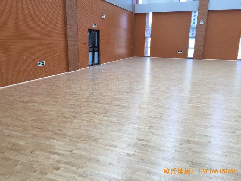 山西晉中榆次區(qū)寇村小學運動館運動地板施工案例1