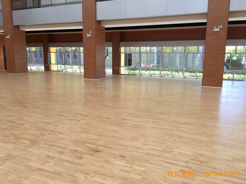 山西晉中榆次區(qū)寇村小學運動館運動地板施工案例4