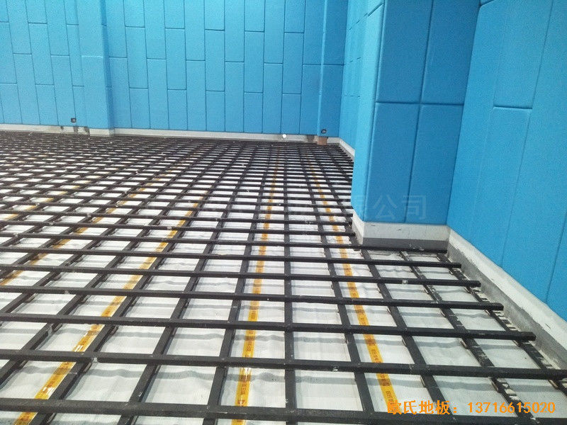 江蘇柘汪鎮港口大廈運動館運動地板鋪裝案例1