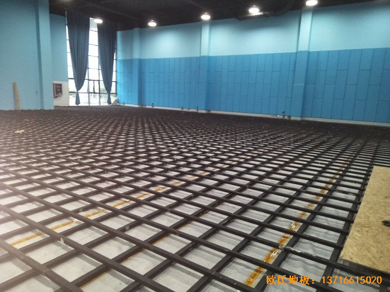 江蘇柘汪鎮港口大廈運動館運動地板鋪裝案例2