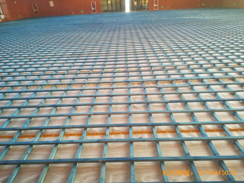 河南較好的中學籃球館體育地板鋪設(shè)案例1