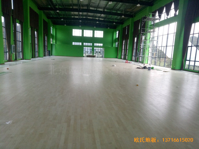 湖北隨州運動館運動木地板安裝案例0