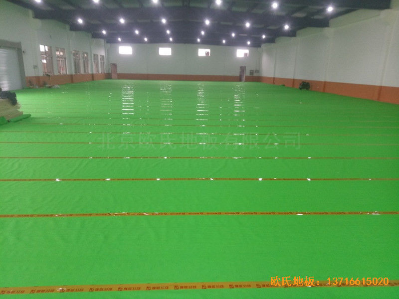 鹽城大豐區籃球館體育木地板鋪設案例2