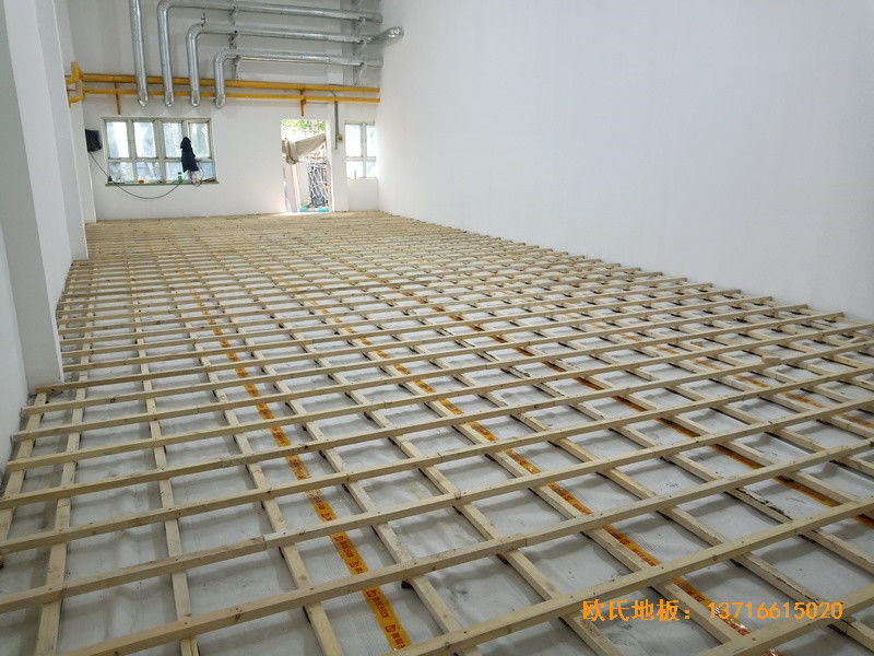 西城區黃寺大街24號院籃球館體育木地板鋪裝案例1