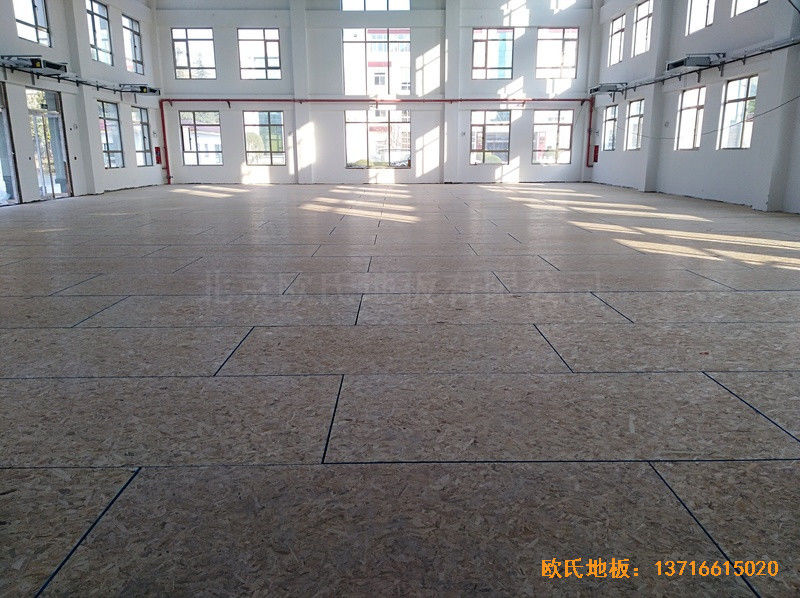 北京良鄉1534部隊運動館運動木地板安裝案例2