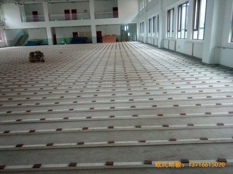 北京趙全營鎮天順小學體育館運動木地板鋪設案例1