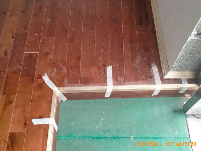 四川南充順慶區消防隊運動館體育地板鋪裝案例2