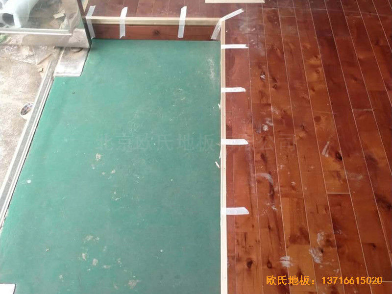 四川南充順慶區消防隊運動館體育地板鋪裝案例3