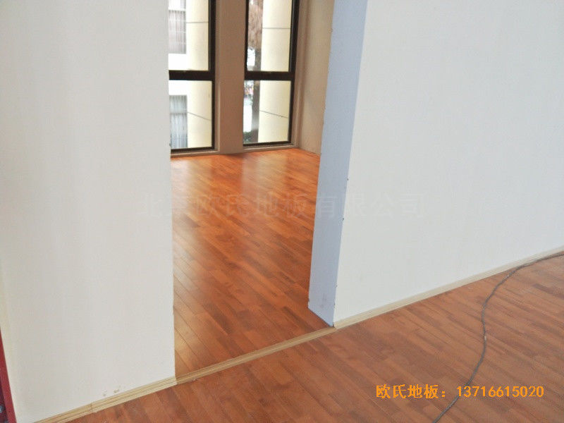 安徽上派學區中心學校籃球館運動木地板施工案例3