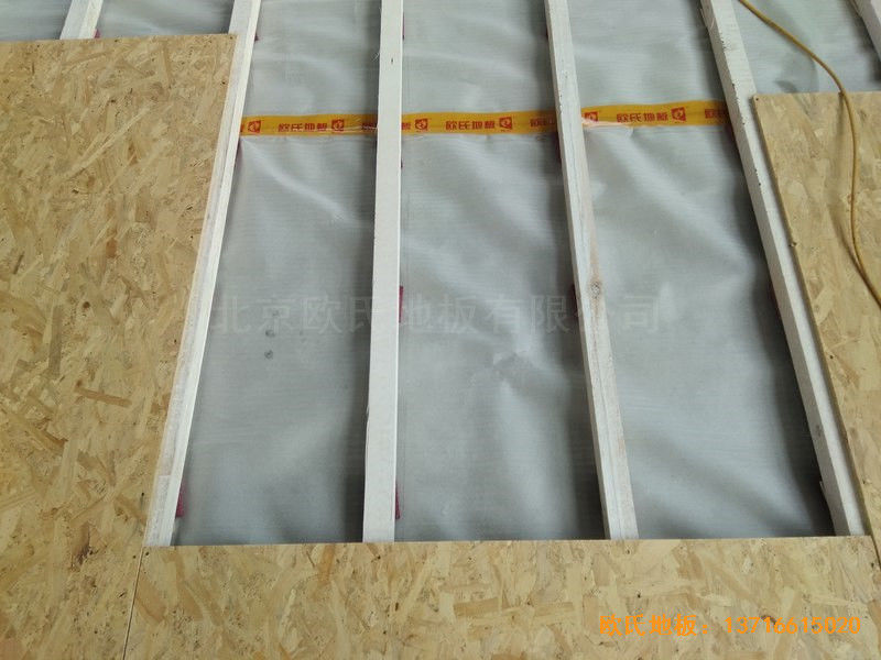 山東沾化第三實驗小學體育館運動木地板鋪裝案例3