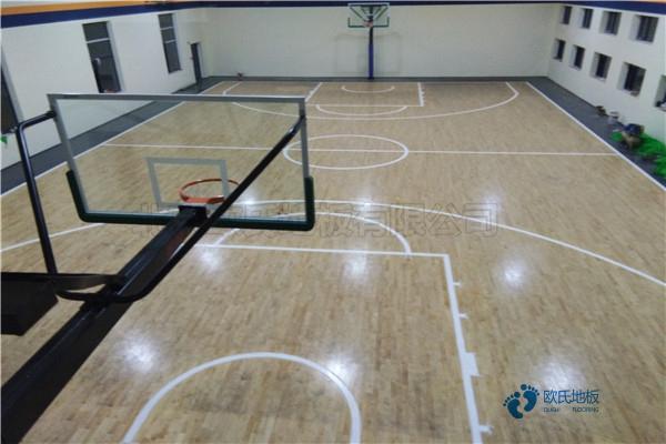 籃球場木地板上三分投籃畫線知識