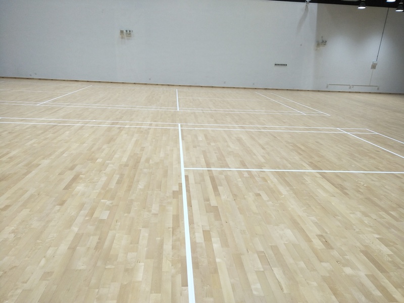 上海鋪東區寧橋路669號籃球館楓樺A級板安裝案例5