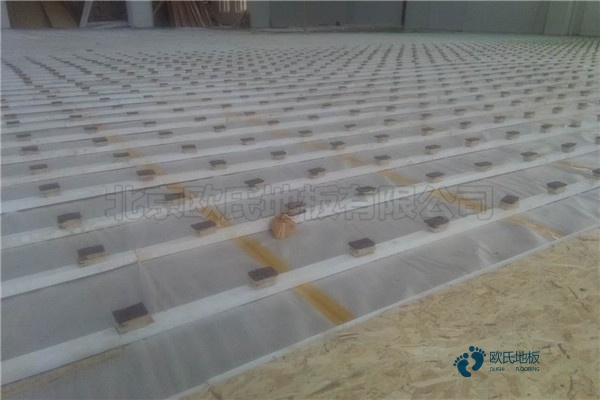 國產籃球地板施工隊1